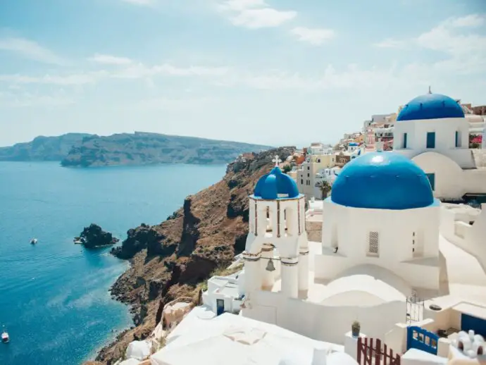 Santorini island in Greece