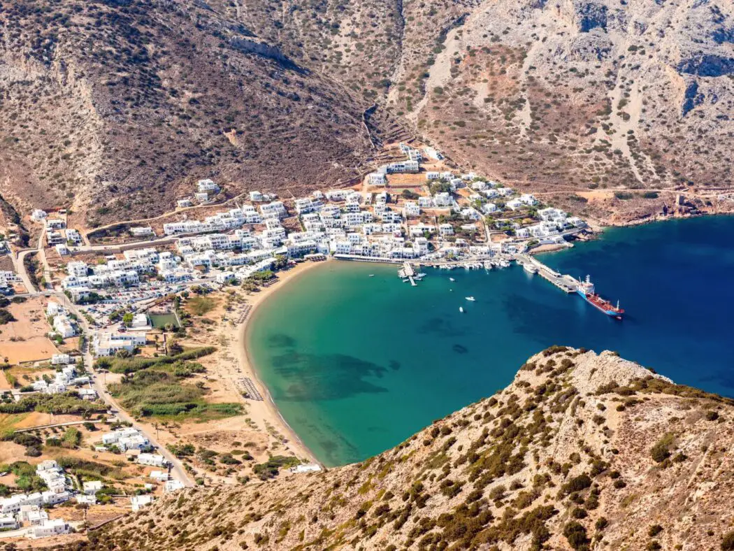 Kamares town in Sifnos, Greece
