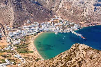 Kamares town in Sifnos, Greece