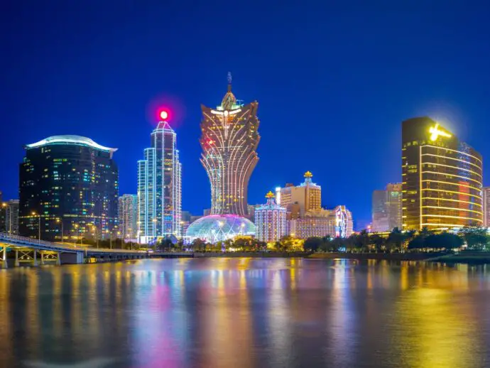 Macau skyline by night