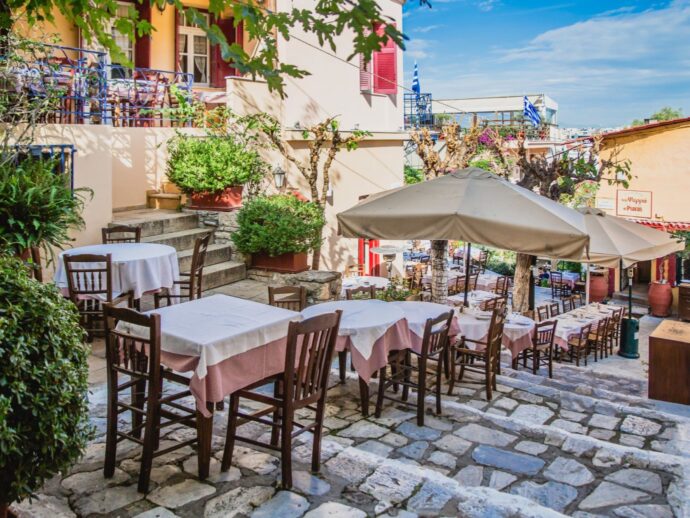 Street restaurant in Athens