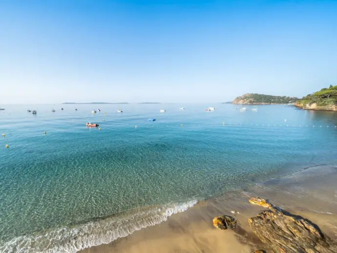 Plage Jean Blanc on the French Riviera in France