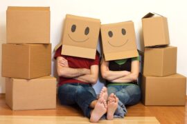 Moving house - packing boxes