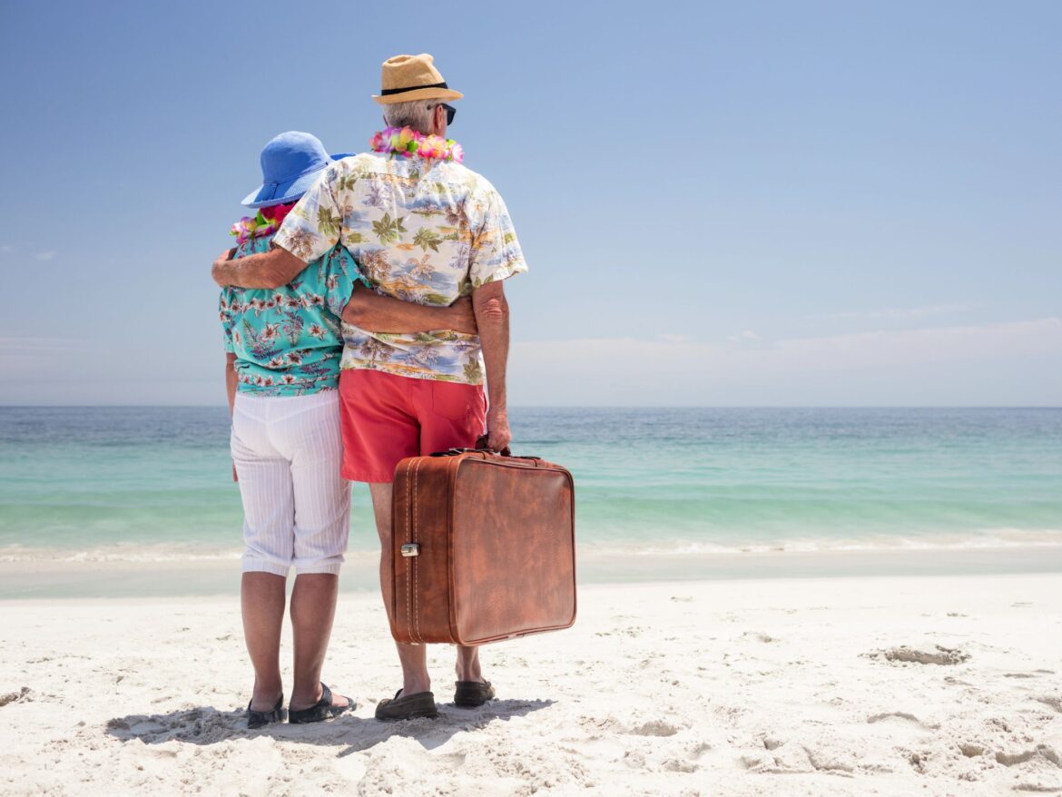 Senior couple at the beach