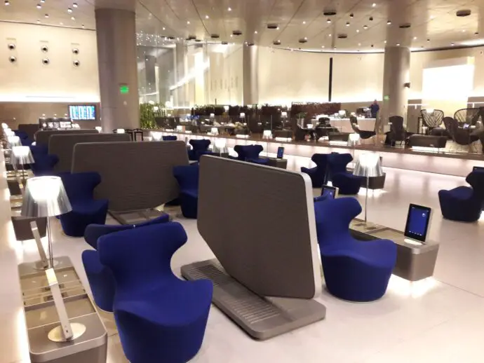 Seating in Al Mourjan lounge at Doha Airport