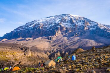 Camping on Mount Kilimanjaro in Tanzania