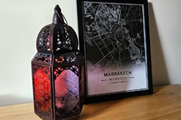 Travel map print of Marrakech - they make some of the best Christmas gifts