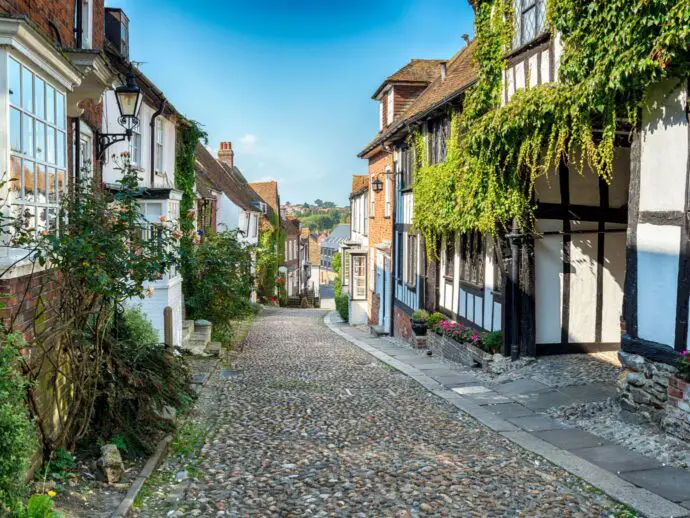 Historic streets of Rye in East Sussex