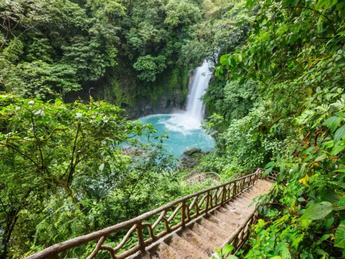 Rio Celeste Waterfall in Costa Rica