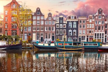 Amsterdam street by the canal