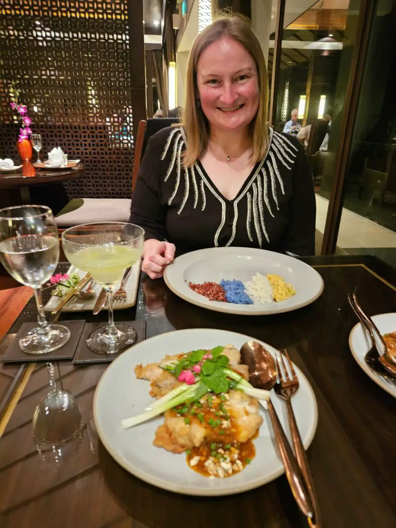 Dining in Saffron Thai Restaurant at Banyan Tree Lang Co in Vietnam