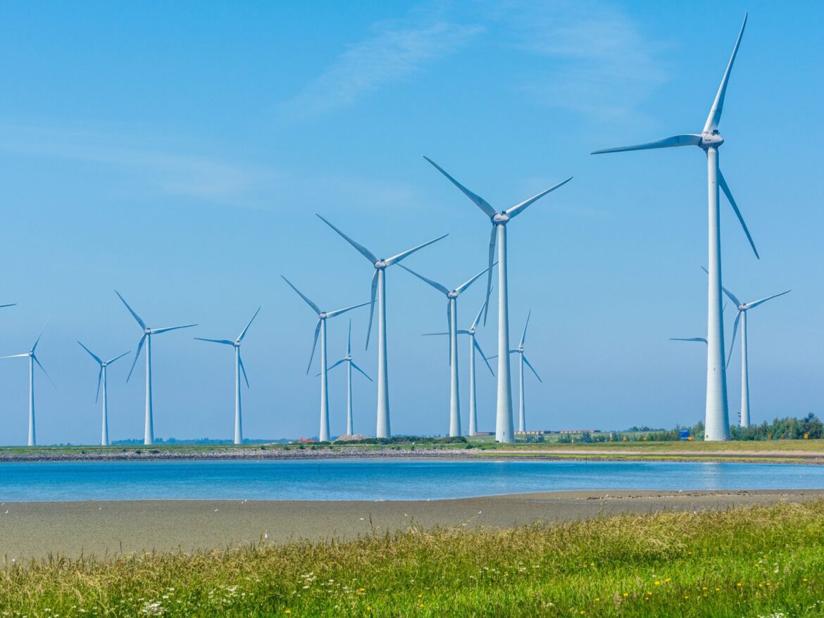 Windfarm at Bruinisse in the Netherlands