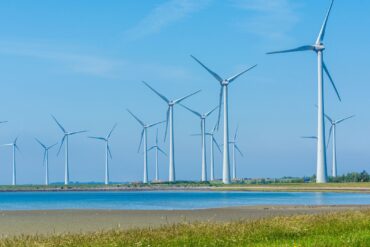 Windfarm at Bruinisse in the Netherlands