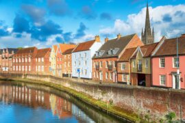 Waterside houses in Norwich