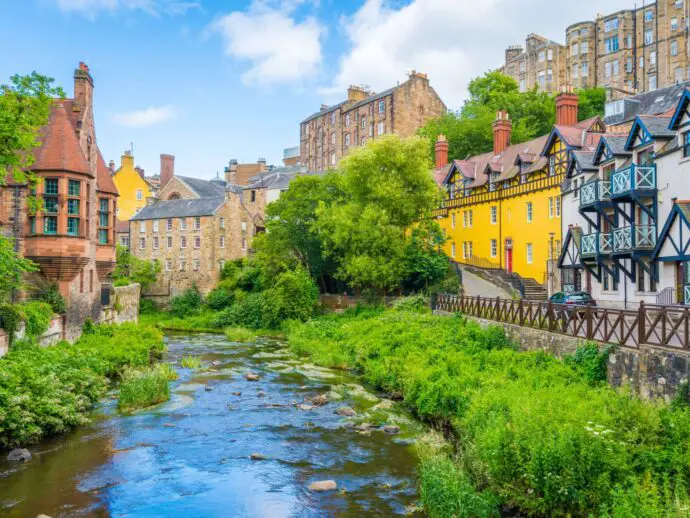 Dean Village in Edinburgh, Scotland